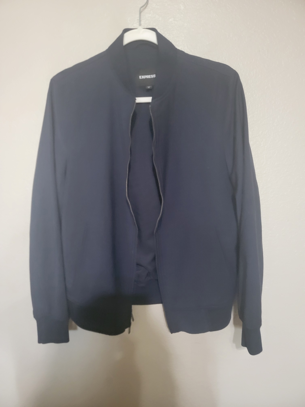 Express Navy Blue Bomber Jacket